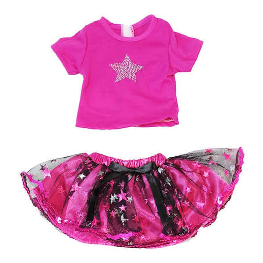 Super Star Tutu Skirt Set For 18" Dolls