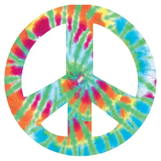 Tie Dyed Peace Sign Blank Diecut Card