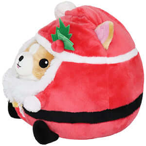 Undercover Squishable Corgi in Santa Plush