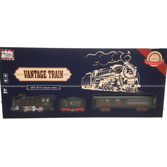 Vintage Classic Train Set with Tracks and Accessories