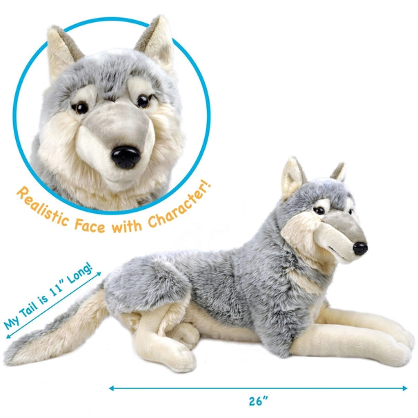 Winry the Wolf | 26 Inch Stuffed Animal Plush