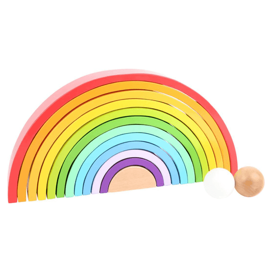 Wooden Building Blocks Rainbow XL For Toddlers