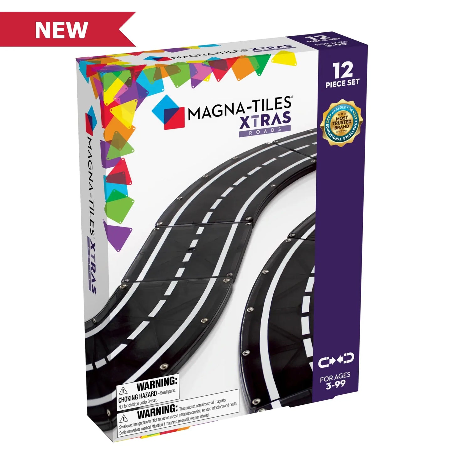 XTRAS: Roads 12-Piece Magna Tiles Set