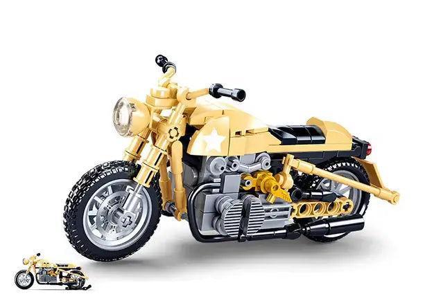 Yellow Motorcycle Sluban Building Brick Kit (223 pcs)