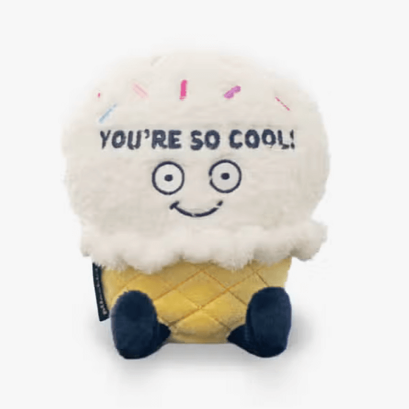 "You're So Cool!" Embroidered Plush Ice Cream