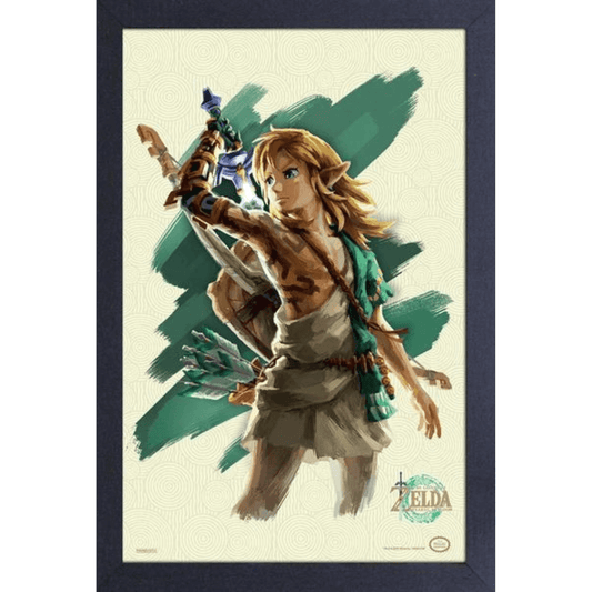 Zelda - Tears of the Kingdom - Link with Sword Framed Print