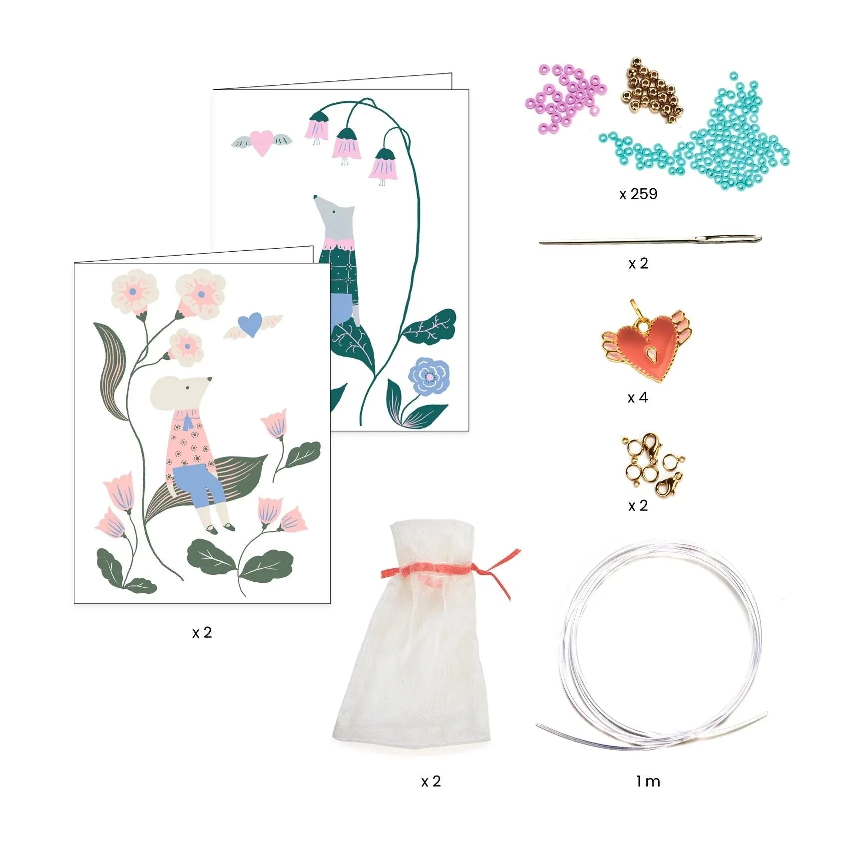 Beads and Jewelry Heart Heishi Art Kit