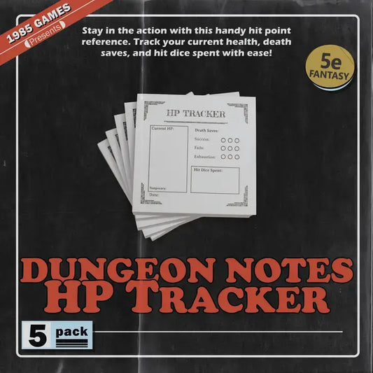 Dungeon D&D Sticky Notes - Hit Point Tracker 5 Pack