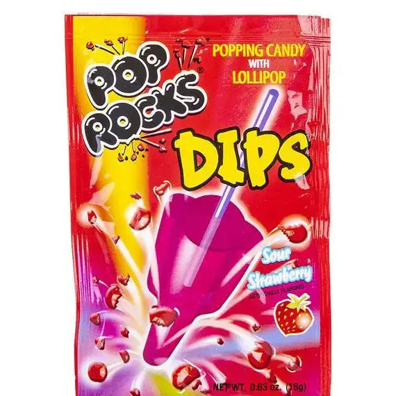 Pop Rocks Dips Sour Strawberry