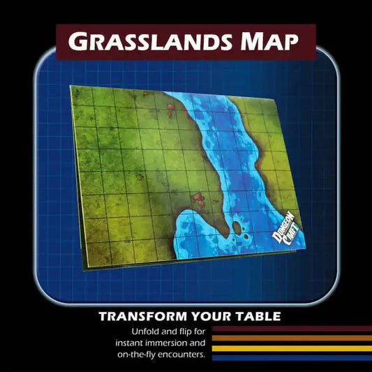 BattleMap: Grasslands battle map for DnD for tabletop role playing games