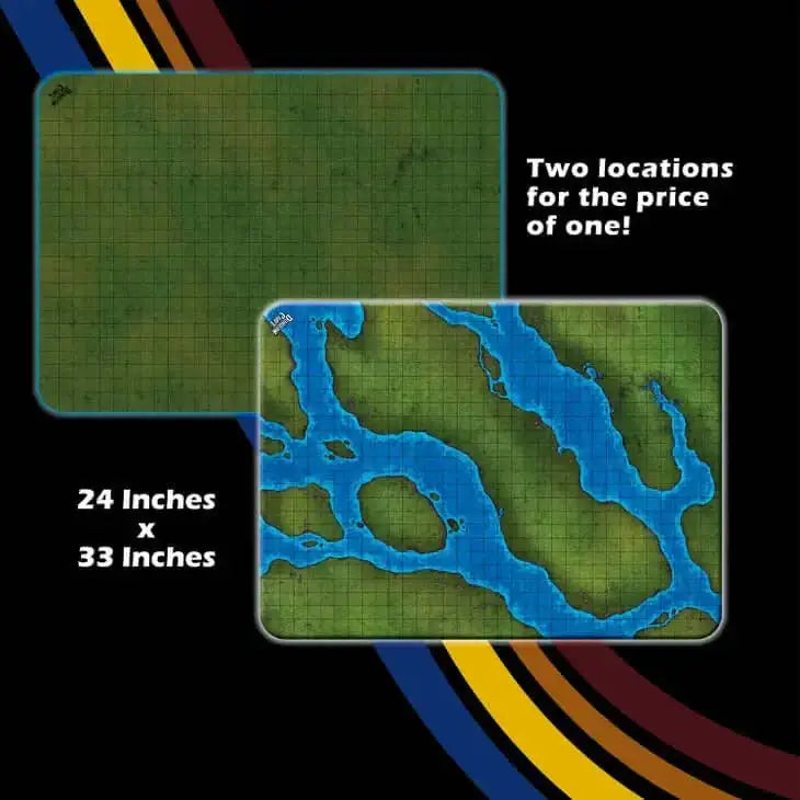 BattleMap: Grasslands battle map for DnD for tabletop role playing games