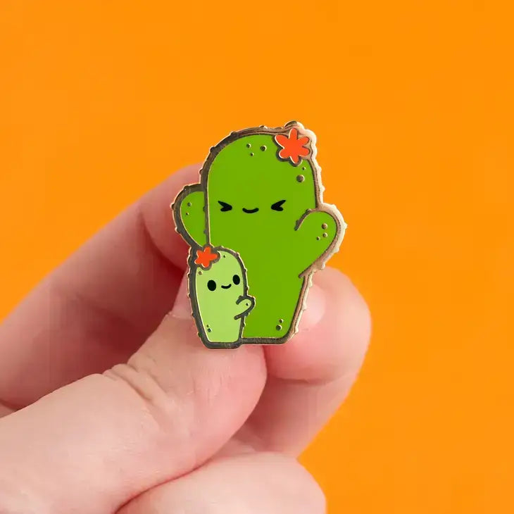 Cactus Hugs Lapel Pin