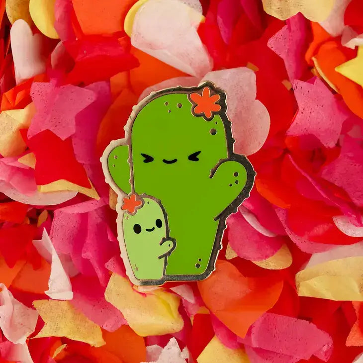 Cactus Hugs Lapel Pin