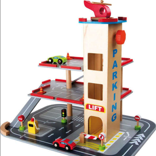 Car Park "Rapid Descent" Wooden Kids Playset