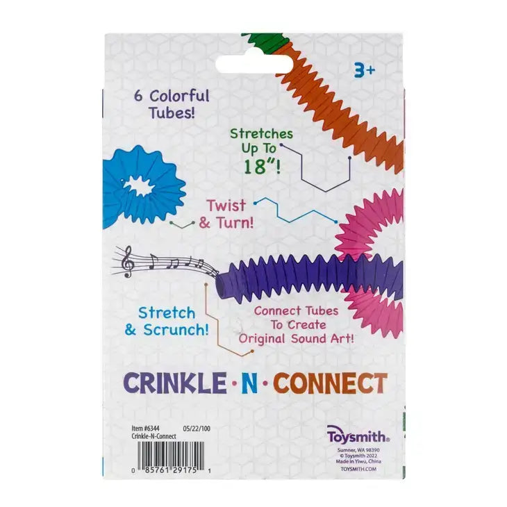 Crinkle N' Connect Fidget Tubes 6 Colors