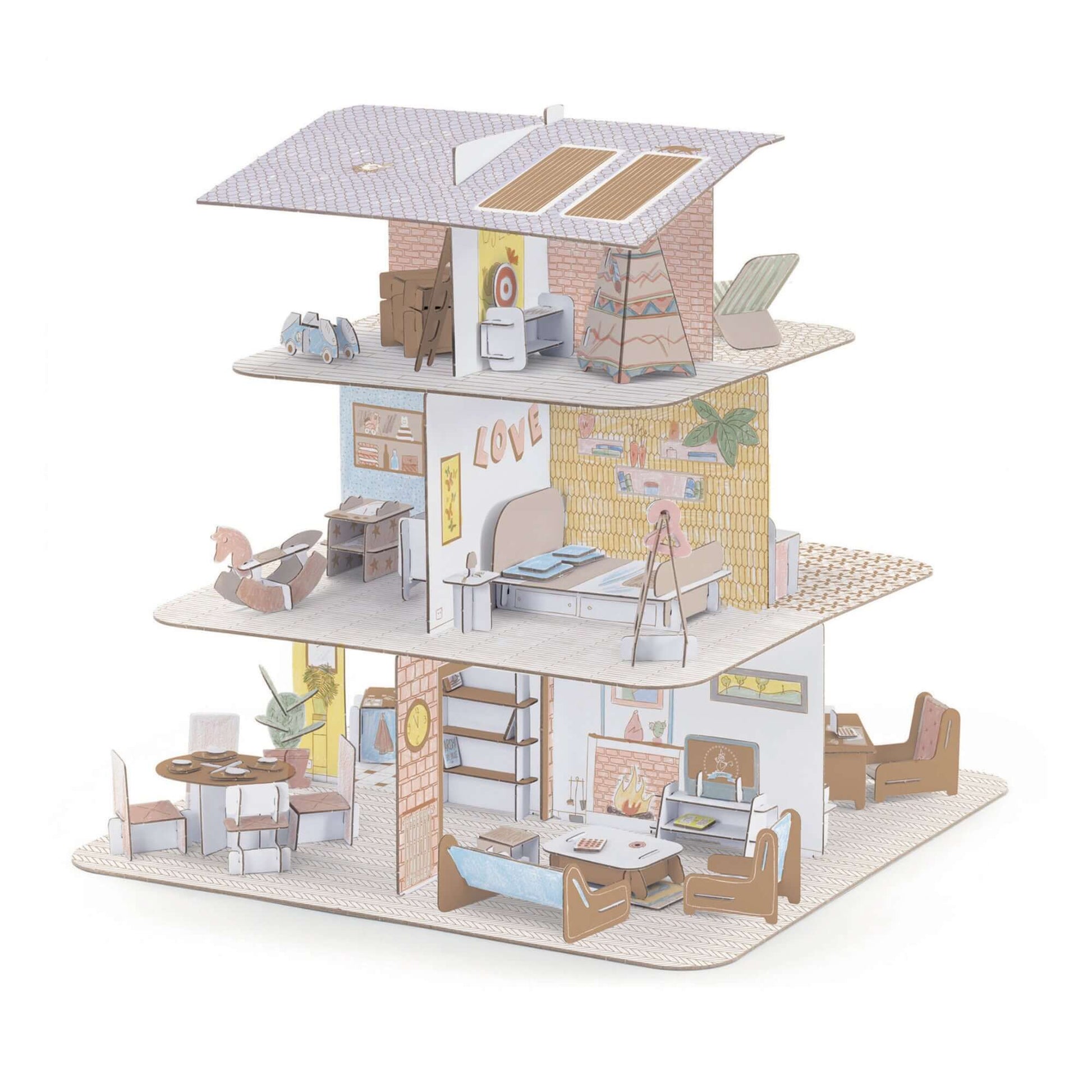 DIY - Cardboard Doll House Art kit
