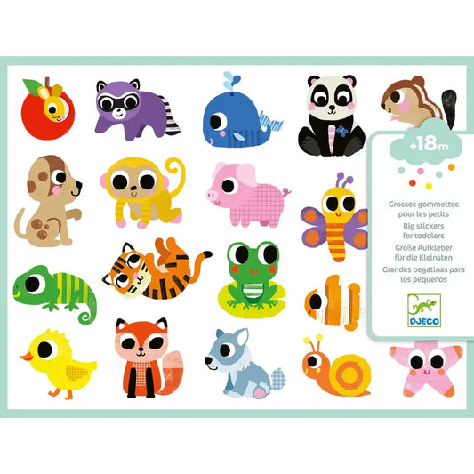 Large Easy Peel Stickers: Baby Animals
