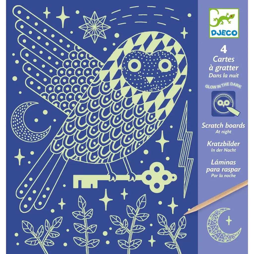 Glow-in-the-Dark Scratch Card Activity Set: At Night