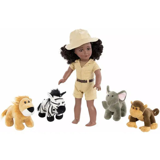 Safari Outfit and Animals for 18 in Dolls