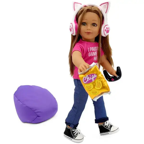 Gamer Girl 18" Doll Playset
