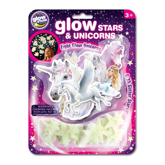 The Original Glowstars - Glow-In-The-Dark Set, Unicorns and Glitter Stars