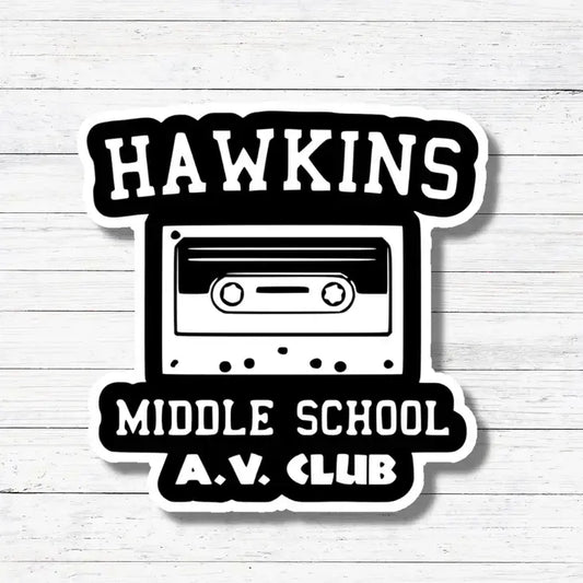 Hawkins AV-Stranger Things Sticker
