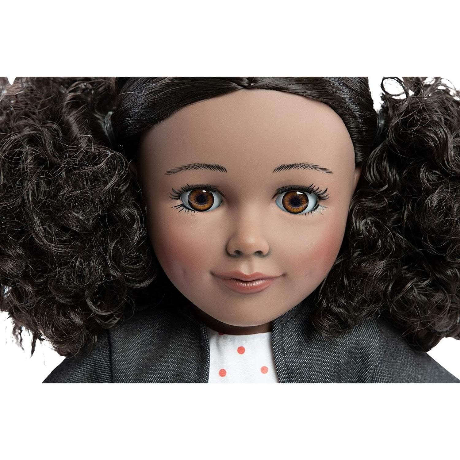 Kaylie - Brown Skinned Natural Haired 18in Doll with Carrying Case, Doll Outfit, and Pajamas