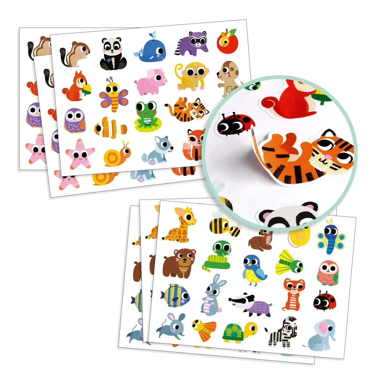 Large Easy Peel Stickers: Baby Animals
