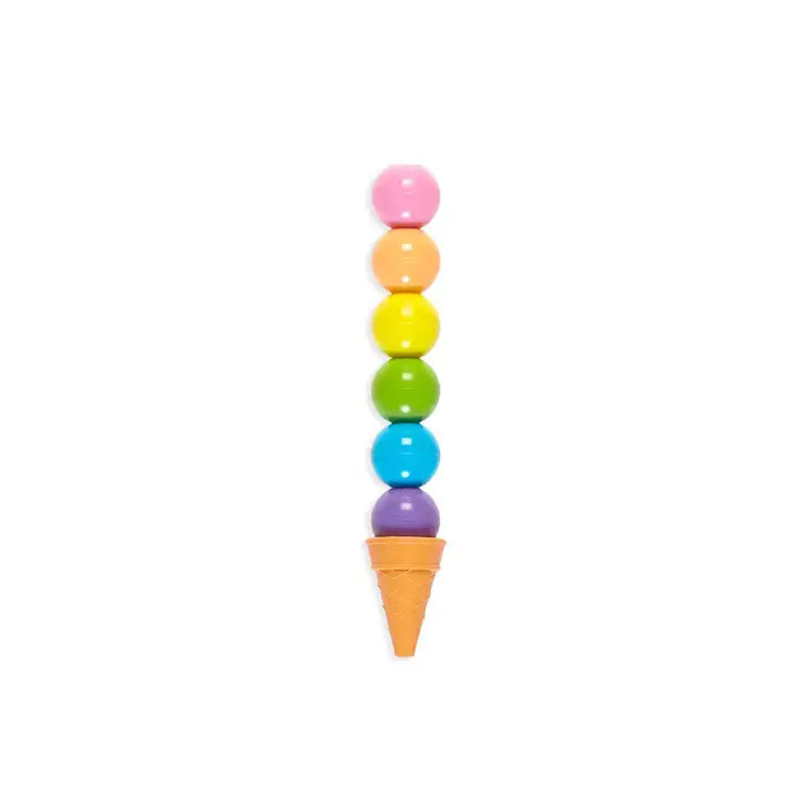 Rainbow Scoops Vanilla Scented Stacking Erasable Crayons