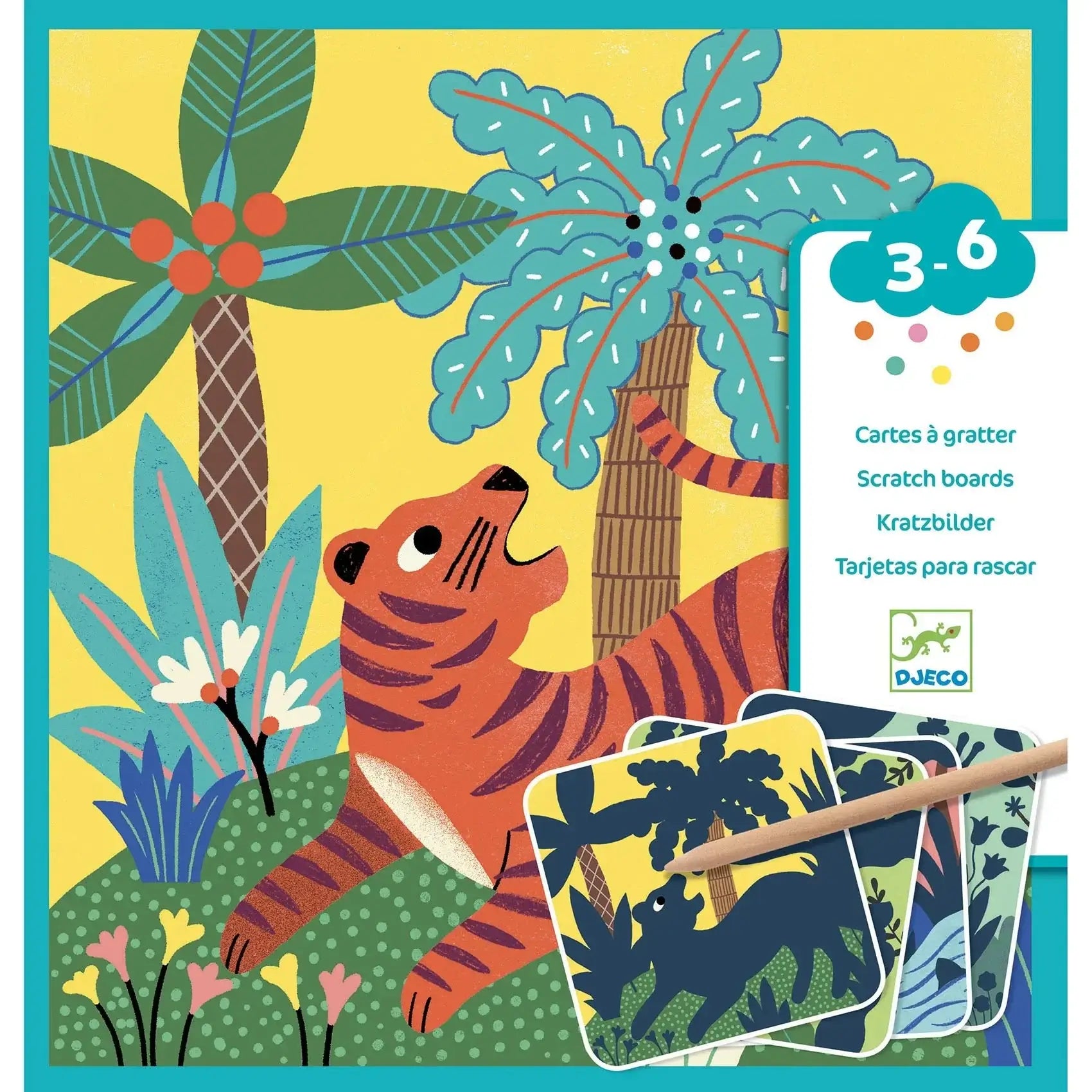 Scratch Card Activity Set: Big Animals art set