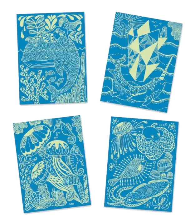 Scratch cards – Sealife art set