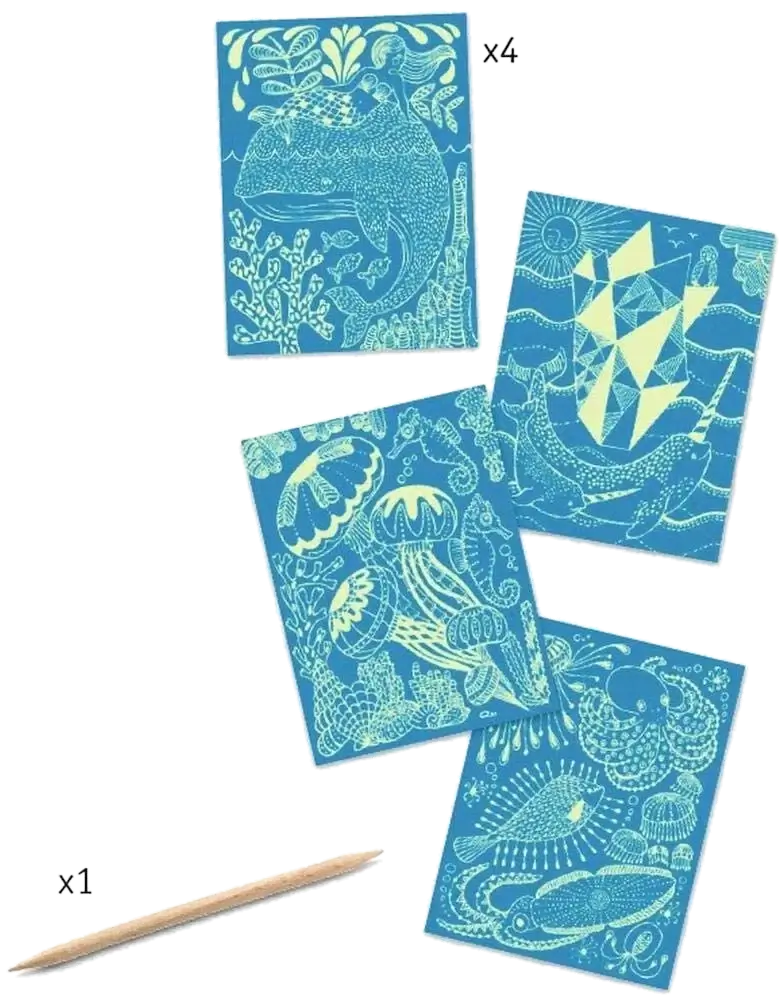 Scratch cards – Sealife art set
