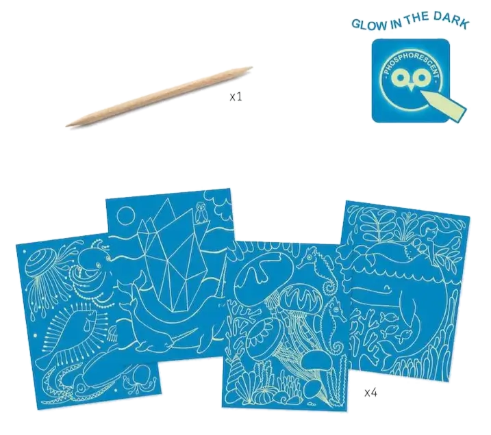 Scratch cards – Sealife art set