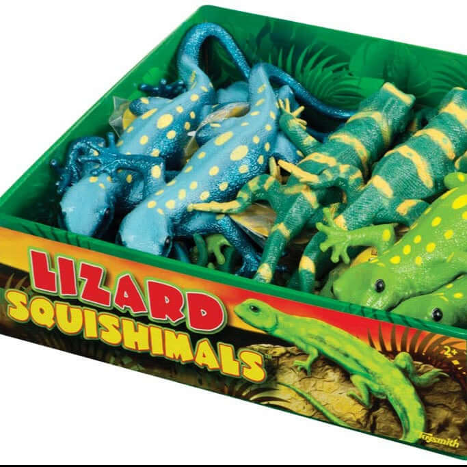 13" Lizard Squishimal , Blue and Green