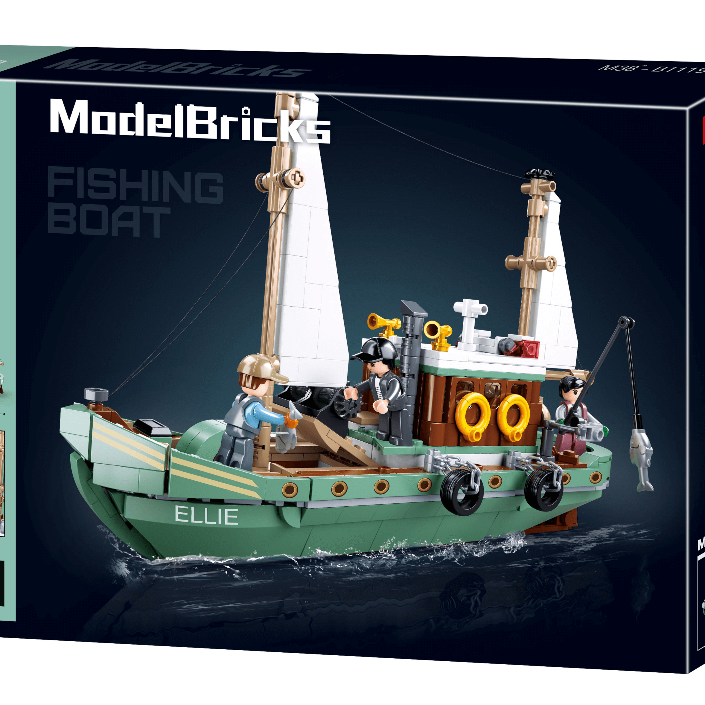Model Bricks Fishing Boat Building Brick Kit 610 Pcs Model Bricks Fishing Boat Building Brick Kit 610 Pcs