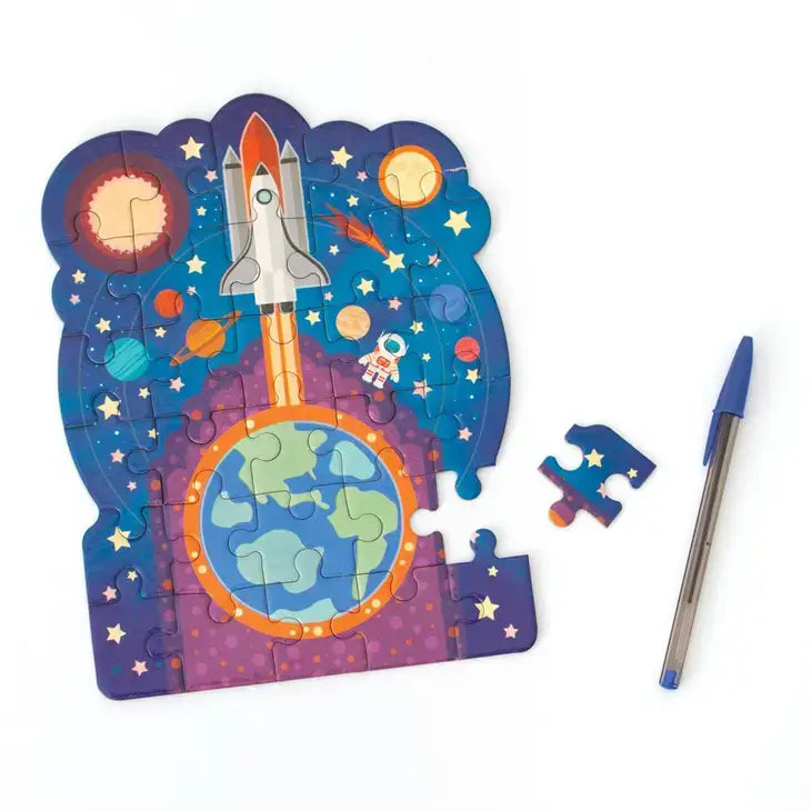 Space - Blast Off Glow In the Dark Mini Puzzle 30pc