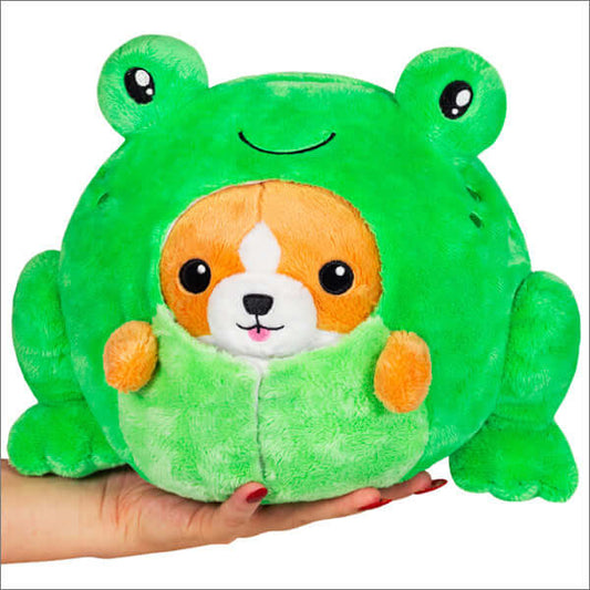 Undercover Squishable Corgi in Frog Plush