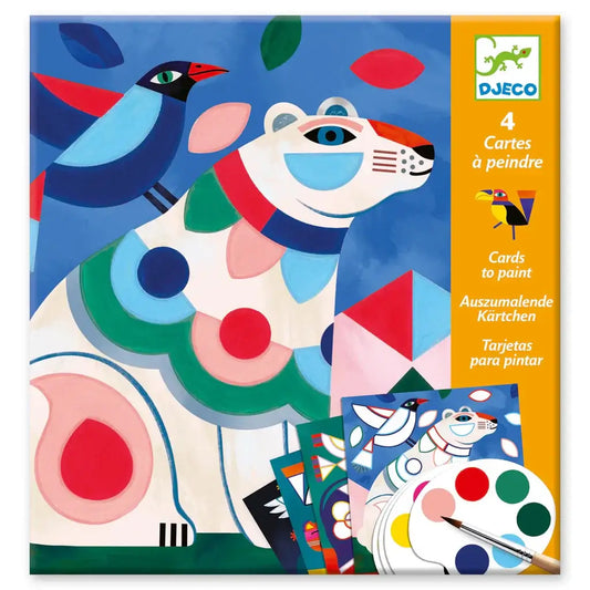Surprise Watercolor Painting Cards Activity Set: Fanciful Bestiary