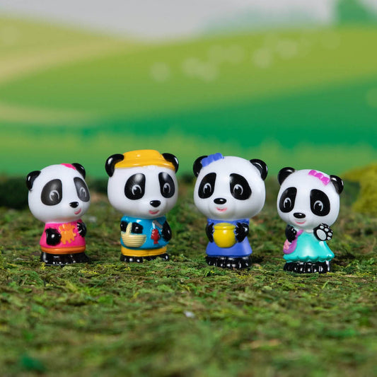 Timber Tots Panda Family set of 4 Toy for Toddlers and Young Children