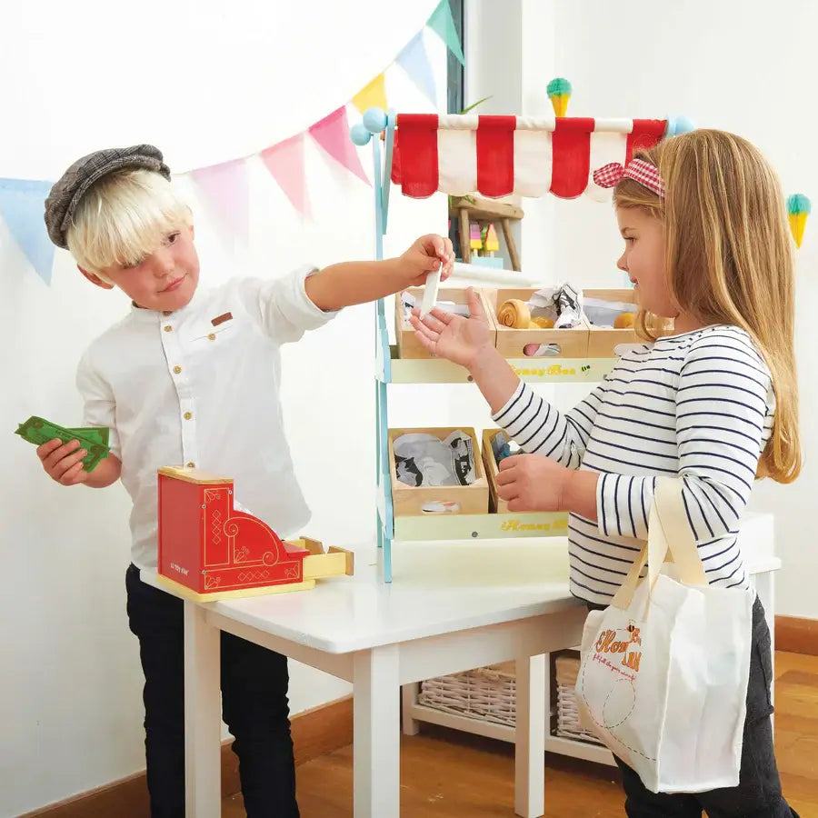 Wood Cash Register Playset for Toddlers