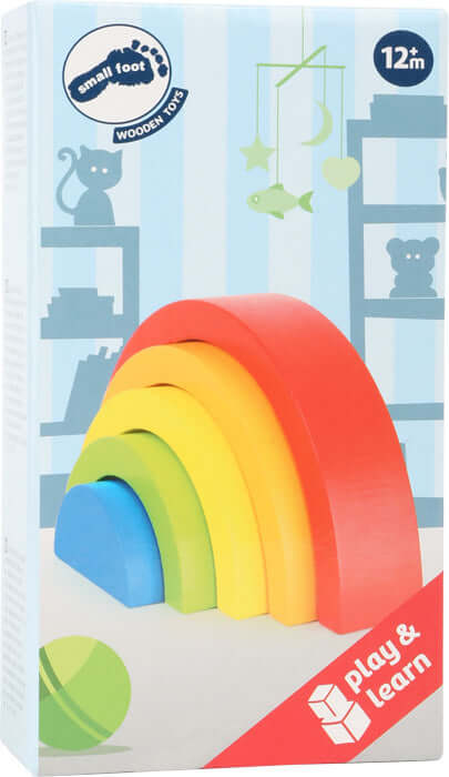Wooden Building Blocks Rainbow For Toddlers
