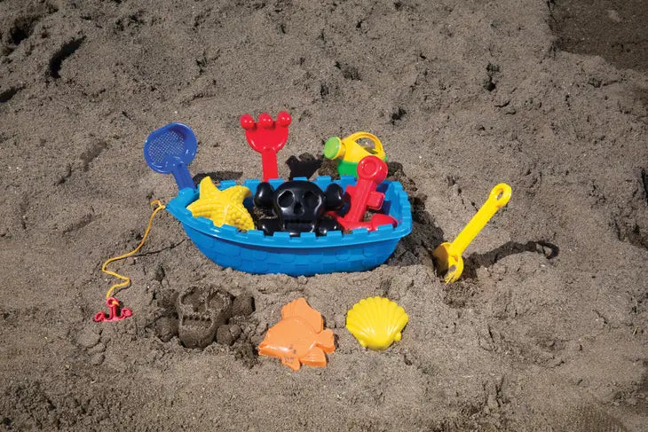 Pirate Ship Beach Set Shovel/Sifter/Rake/Watering Can/Bucket
