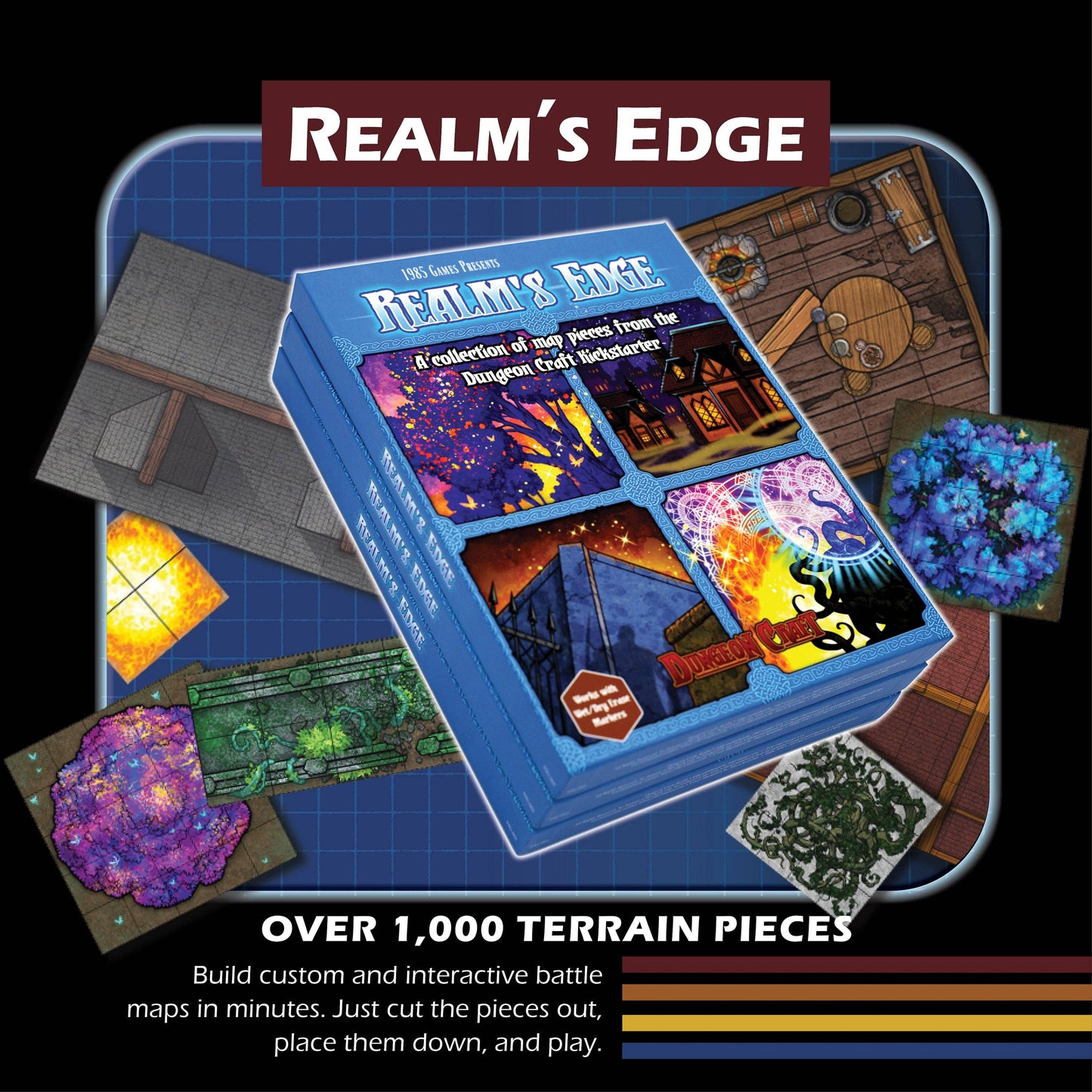 Dungeon Craft - Realms Edge Book 2D Terrain for Dnd