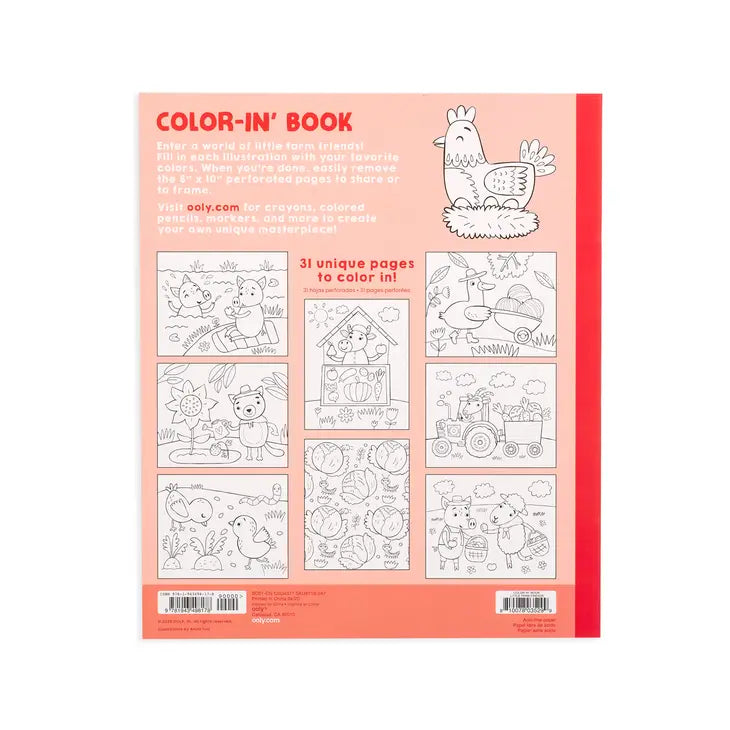 Color-in' Book: Little Farm Friends Coloring Book