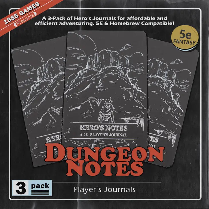 Dungeon Notes D&D 5E Players Journals 3 Pack