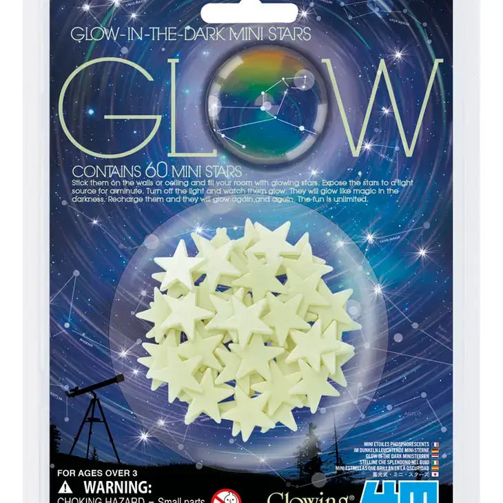 Glow in the Dark Mini Stars 50 Pack